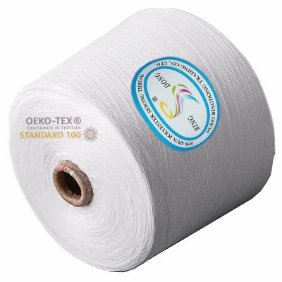 China Sustainable 20/2 30/2 40/2 50/2 60/2 raw white paper cone dye tube Ring spun TFO quality 100% spun polyester yarn for sewing thread for sale