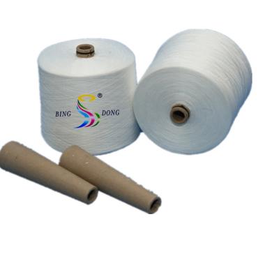 China Cheap Anti-Bacteria 50s/2 Bangladeshi 50 2 50/2 Paper Cone Wholesale 100% Virgin Spinning Ring Spun Polyester Raw White Bright Semi-Matte Yarn for sale