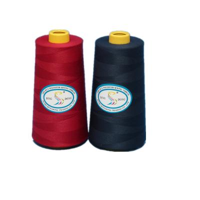 China Low Shrinkage Ne 20s/2 20s/3 20s/4 2500Y/3000Y/5000Y Quality 100% Polyester Spun Sewing Thread Good For Jeans for sale