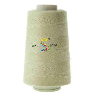 China High tenacity 40s/2 5000m waxed 100% poly poly core spun sewing thread for sale