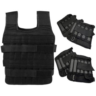 China Body Buliding Factory Wholesale Price Black Fitness Strength Training Weight Filled Tactical Vest for sale