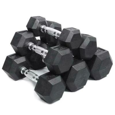 China High Quality Rubber Covered Hex Rubber Coated Dumbbell Commercial Cheap Dumbbell Weights Dumbbells for sale