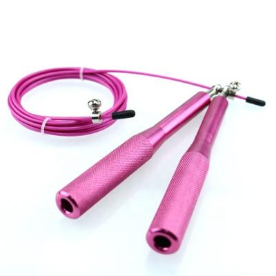 China Cardio Training Steel Speed ​​Handle Jump Rope Custom Wholesale Custom Adjustable Aluminum Jumping Rope for sale