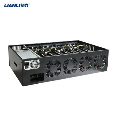 China With fan LIANLI case 65MM 8GPU B75 B85 popular case for 8 AMD graphics card gpu installation server case using home for sale