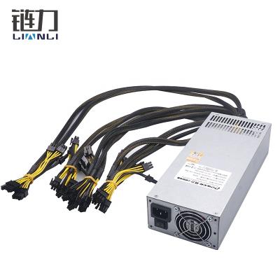 China With fan 240MH/S 8gpu b75 6.5cm card machine motherboard 8gpu B85 PC server case for sale