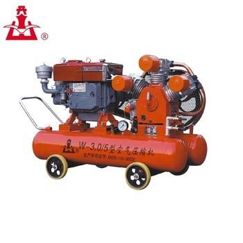 China diesel engine driven air compressor 5bar air compressor W-3/5 low price mining for sale