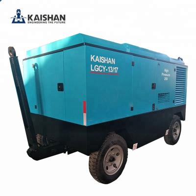 China Durable 13bar high quality Kaishan LGCY-10/13 diesel engine portable screw air compressor for sale