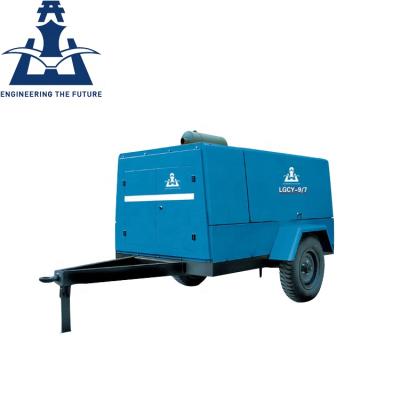 China Hot-sale diesel air compressor 90kw Kaishan LGCY-9/7 diesel screw air compressor for mining machine for sale