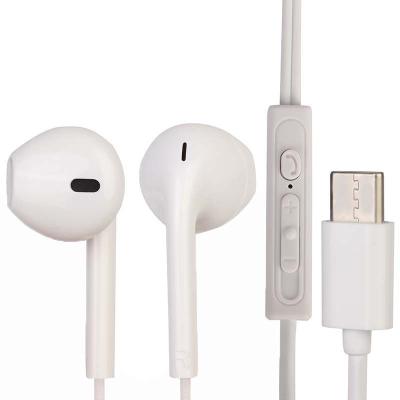 China In-Ear TYPE C Interface Band Earphones Earphone 1.2M Handsfree Stereo In-Ear Wired Earphone For iPhone for sale