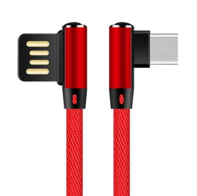 China Wholesale 1.2m Mobile Phone USB Cable Goods 90 Degree Charging Cable Type C Charger USB Data Cable For Phone for sale