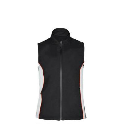 China Breathable Customized Zipper Softshell Sleeveless Vest With Sports Printing And Embroidery for sale