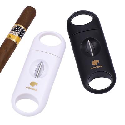 China 2022 Durable Top Selling Creative Portable Stainless Steel Blade Cigar Cutter Metal V-Shape Cigar Scissors For Men Friend Gifts for sale