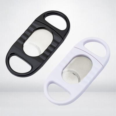 China Durable Stainless Steel Cigar Cutter Double Blades Smoking Cutting Accessories Tool for sale