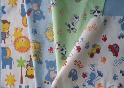 China Cartoon Animal Soft Cotton Flannel Cloth Double Sided Easy Decontamination for sale