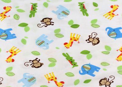 China Cartoon Printed 150gm Cotton Flannel Cloth Double Side Bushed  For Baby Bedding Sets for sale