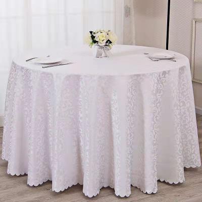 China Round Jacquard Table Cloth Fabric Party Waterproof Cheap Table Cloth Birthday Birthday for sale