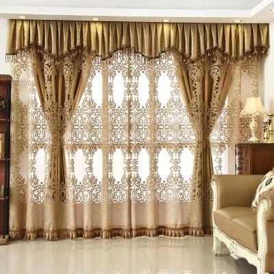 China Luxury Customizable Blackout Blackout Bedroom Curtains Embroidery Fabric Embroidery Curtain Double for sale