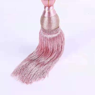 China Transitional Handmade Curtain Tassel Tiebacks Tassel Fringes Trimmings Tassel for Drapery Curtain Straps for sale