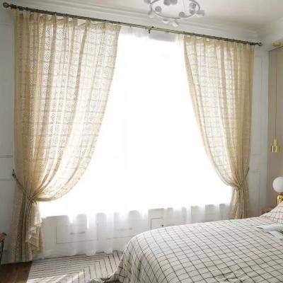 China American Blackout Amazon Best Seller Vintage Country Hook Tassel Bedroom Curtain for sale