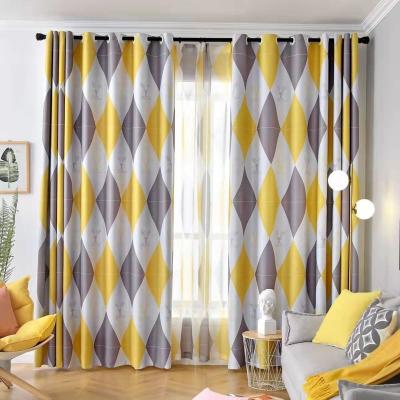 China Hot Geometric Blackout Patterns Blackout Living Room Curtain Designs for sale