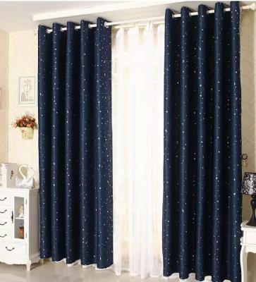 China Fire Retardant Amazon Navy Blue Best Seller Curtains For Living Room Blackout for sale