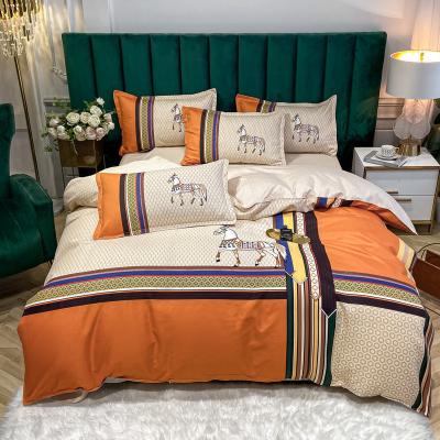 China 4 Bedding Sets Nondisposable On Pure Cotton Bed, 4 Bedding Sets With Customized Printing Pattern And Pattern for sale