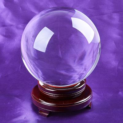 China Large Crystal Ball 150mm Clear China Quartz Sphere GLOBE Venue Decoration With Stand for sale