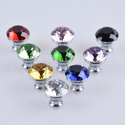 China Cabinet 25mm Crystal Diamond Cabinet Drawer Handles Knob Handle Dresser Cupboard for sale