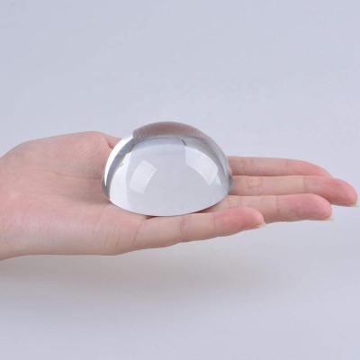 China Europe LONGWIN 60mm Crystal Dome Magnifier /Paperweight reading - glass - 2.4 inch half magnifying ball for sale