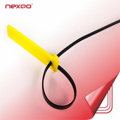 China Warehouse BKCT01 Custom Printed Eco-friendly Self Locking RFID Plastic Zip Tie Nylon Cable Tie Tag Maker for sale