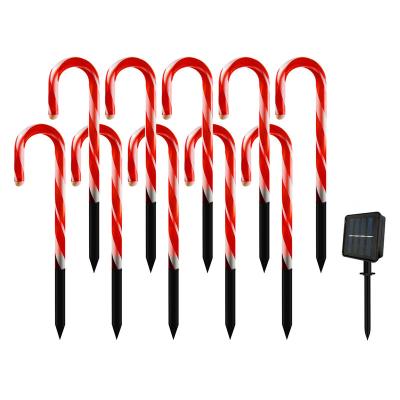 China 4Pcs/Set Copper Wire Garden Light Christmas Decoration LED Lawn Candy Cane Lights for sale