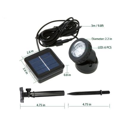 China 6-LED Solar Garden Spotlights Landscape Outdoor Underwater Projection Light for sale