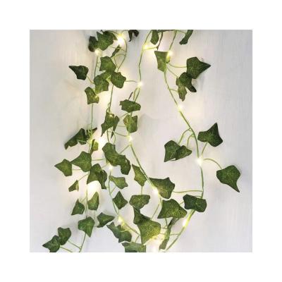 China Copper Wire 2M LED String Lights Ivy Leaf Rattan Fairy Party Garden Christmas Decor Lamp for sale