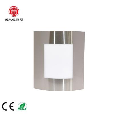 China E27 Max40W IP44 stainless steel modern high quality convex wall light pp opal AC100-240V W230xEXT95xH260mm diffuser for sale