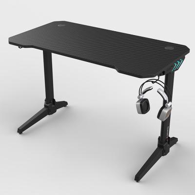 China High Quality Sun Adjustable Height RGB LED (Height) E-sports Adjustable Computer Gaming Desk for sale