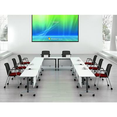 China 2021 China Factory Hot Sale Stylish Shape Conference Office Modern Folding Training Table for sale