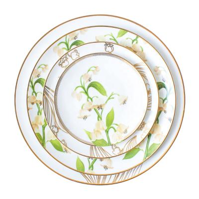 China High Quality Bone China Sustainable Tableware Chunyu Dinnerware Dinner Sets Wedding Dishes Dinnerware Dinner Sets for sale