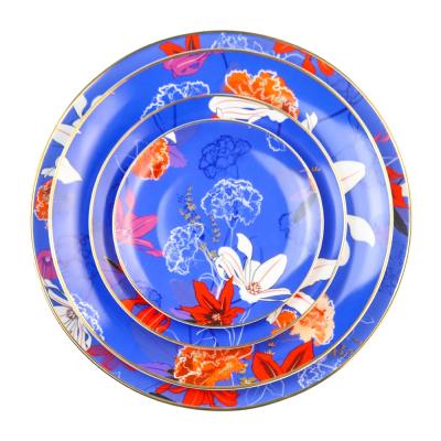 China Chunyu Bone China Dinnerware Flower Design Sustainable Luxury Dinnerware Set Good Ceramic Dinnerware for sale