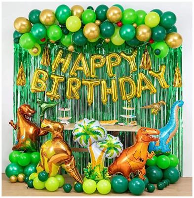 China Birthday LEMON happy birthday latex foil balloons globos dinosaur party decoration party supplies baby shower kids for sale