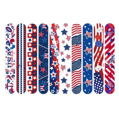 China Colorful Children's Toy Party MELO USA Independence Day Slap Ring Hand Link Slap Ring Stars Banner Wrist Band Party Decoration for sale