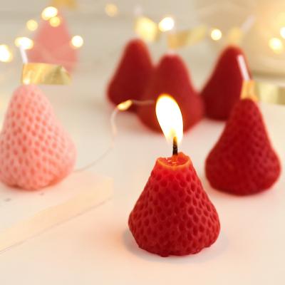 China Birthday LEMON Strawberry Scented Candles INS Valentine's Day Wedding Photo Props Birthday Party Decorations Supplies Gift for sale