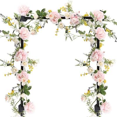 China Garland Valentine's Day Artificial Plant Lemon 6ft Peony Lemon 6ft Artificial Plant Garland Valentine's Day Flower Garden Wall Party Hotel Wedding Arch Garden Hotel Party Decorations decorative vine for sale