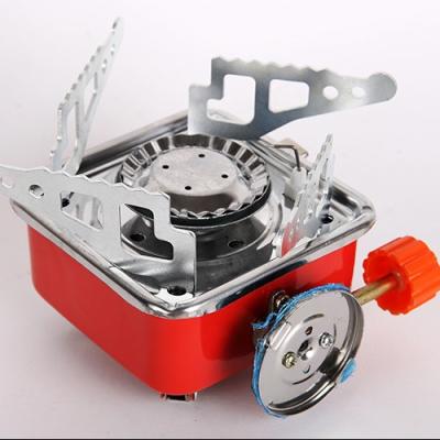 China Small Outdoor Use Stainless Steel Square Boosting Butane Gas Stove for sale