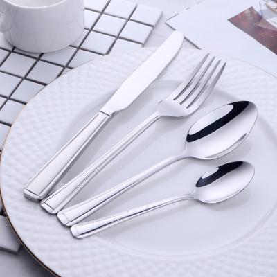 China Buyerstar Rose Gold Titanium Cutlery Stainless Steel Knife Viable Fork Korean Spoon Set Black Silverware Set for sale