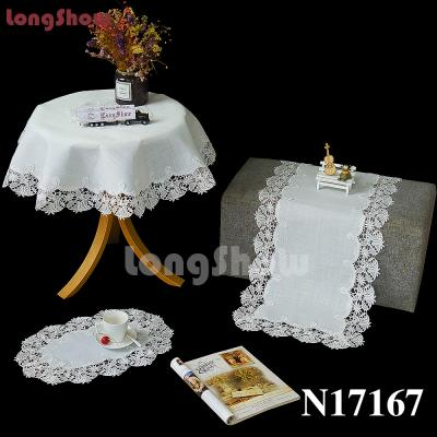 China Environmental protection LongShow new design festival polyester common bamboo table runner tablecloth set for Easter for sale