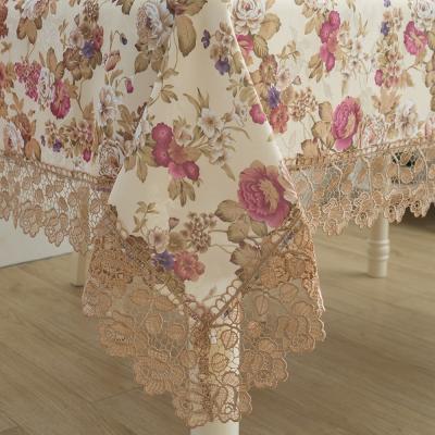 China Newest Disposable Flower Printed Floral Pattern Event Table Cloth Disposable Round Table Cloths for sale