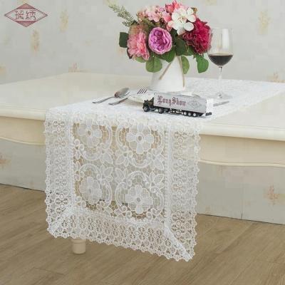 China ANG High Quality Cheap Cost Wholesale Decorative Lace Table Trim Embroidered Runner Wedding Party Restaurant Table Cloth for sale