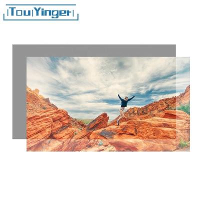 China Reflective 60 View Touyinger 16:9 High Brightness Projector Screen 72 84 100 120 130 Inch Fabric Screen Cloth for sale