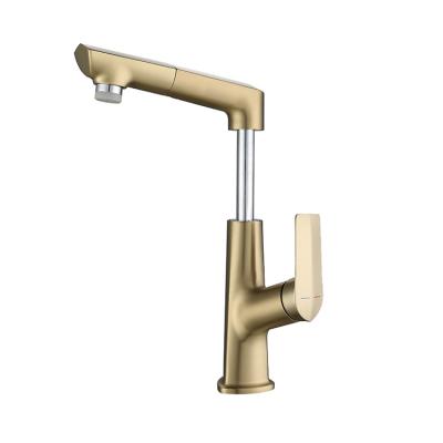 China Pull Out Spray Pull Out Ware Deck Mounted Brass Basin Mixer Tap With Single Handle For Bathroom for sale