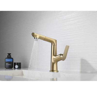 China Pull Out Spray Pull Out Hot And Cold Water Mixer Bathroom Basin Faucet CUPC Basin Faucet for sale